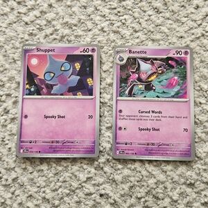 POKEMON TCG Card Shuppet Banette Set of 2 Journey Together 059 & 060/159